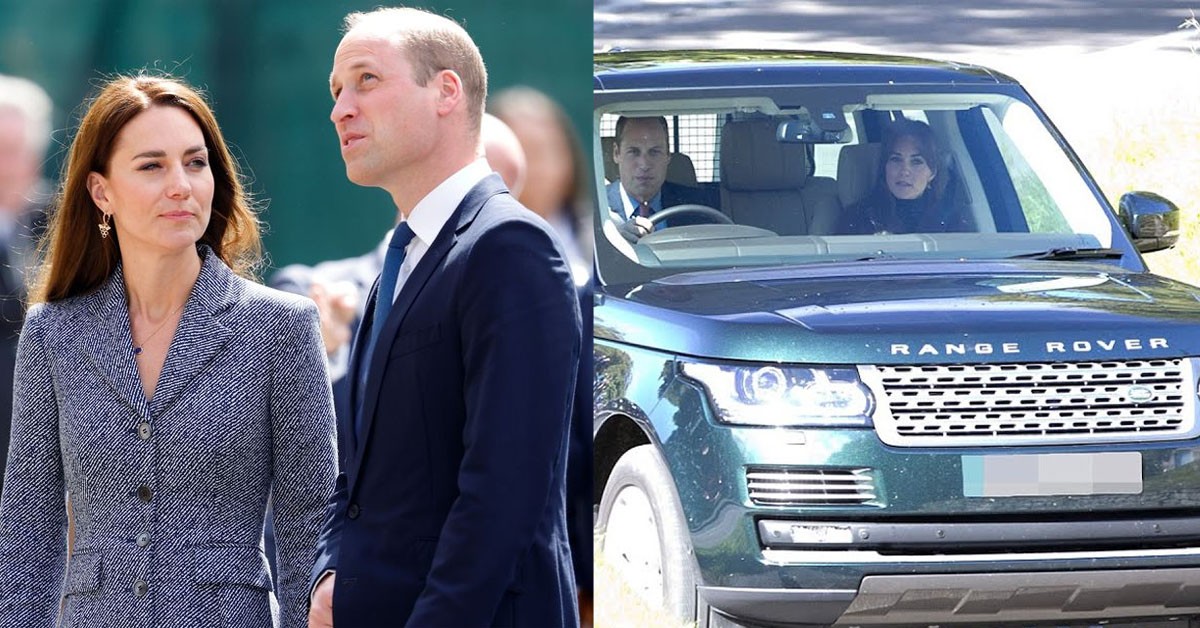 Princess Catherine was spotted returning to royal duties with Prince William in a Range Rover