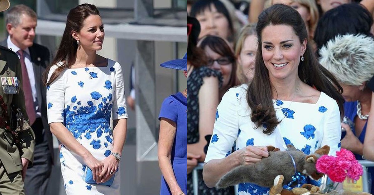 Princess Catherine dazzled in a stunning floral dress during her visit to the Air Force Base with Prince William
