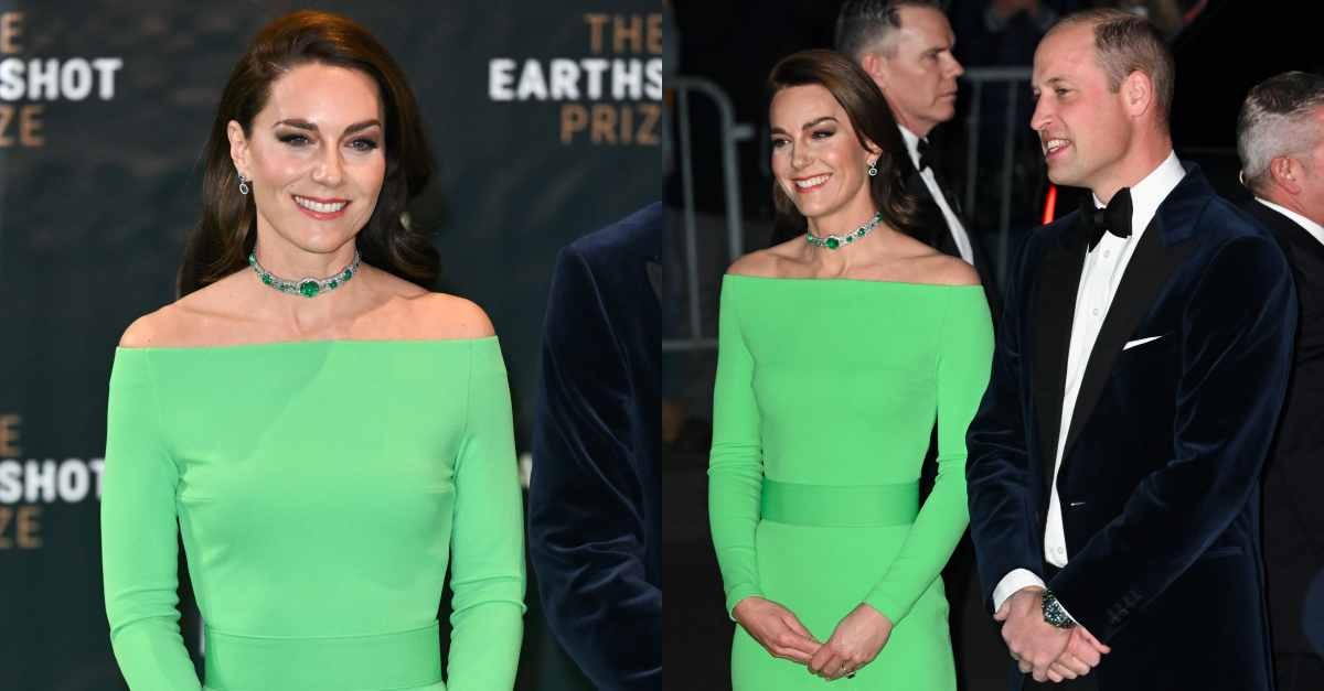 Princess Kate dazzles in Diana's sparkling emerald dress and necklace at the Earthshot gala