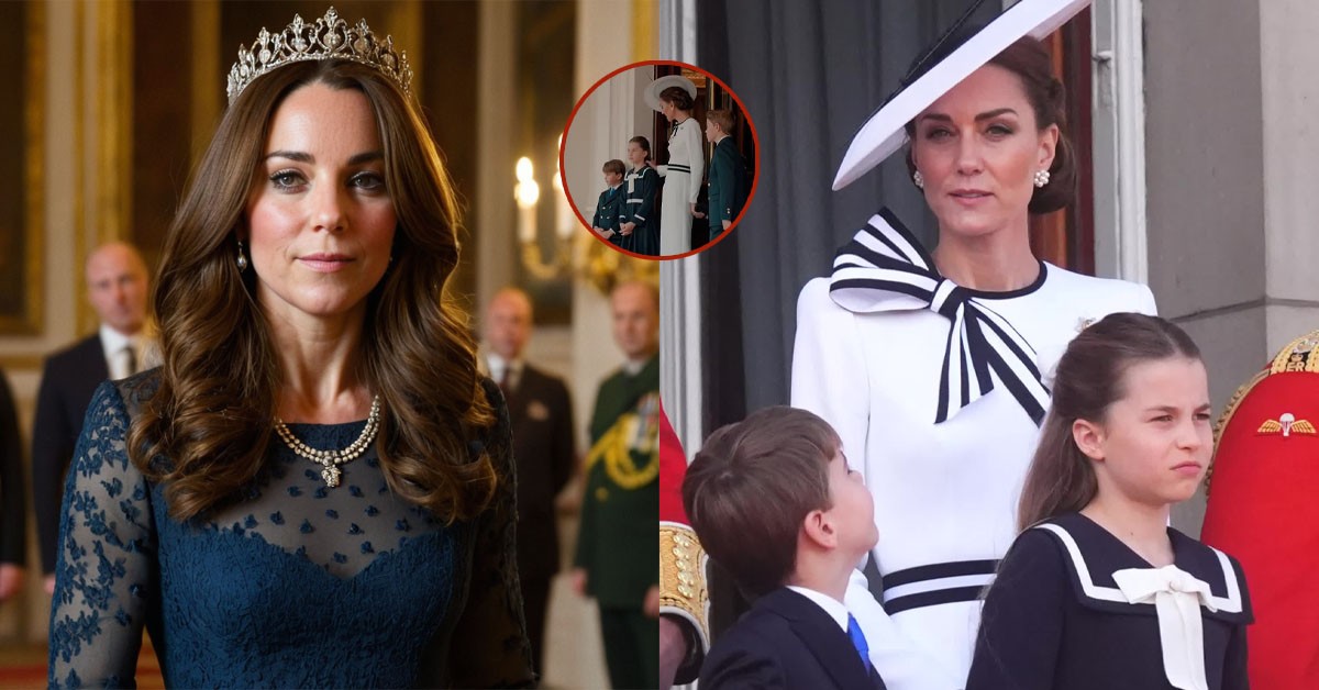 CATHERINE IS HAPPY! Charlotte had an amazing big sister moment with Prince Louis on the balcony of Buckingham Palace