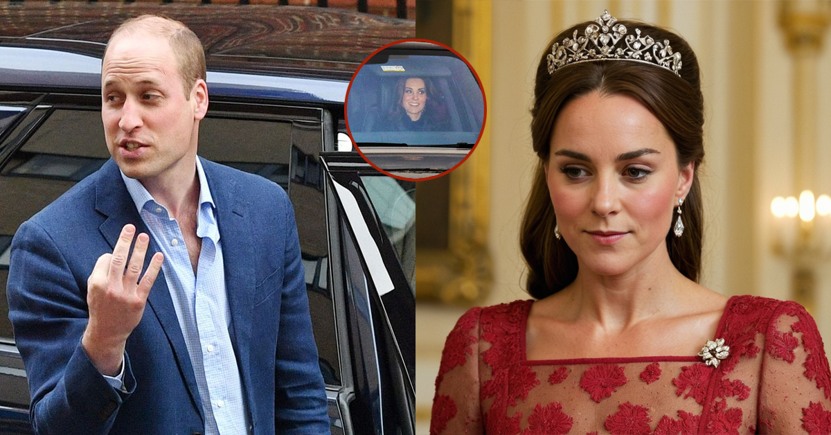 Princess Catherine and William were spotted leaving in a black Land Rover, surprised by their destination