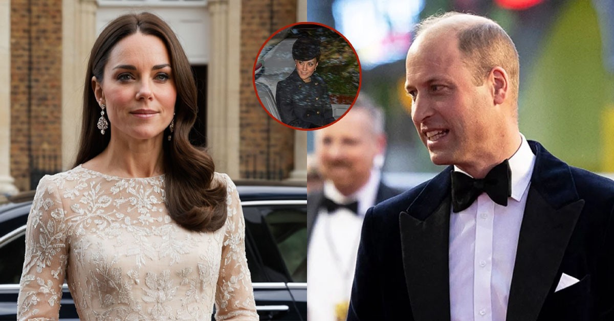 THE ROYAL RIDE! Princess Catherine and William were spotted attending the reception in a Bentley