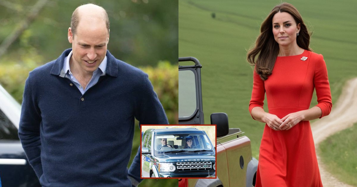Princess Catherine and Prince William were spotted driving through the picturesque countryside in a Land Rover