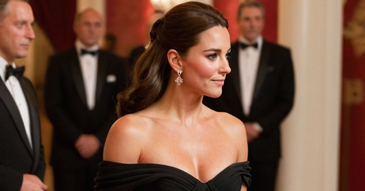 Princess Catherine dazzled in a black dress when she appeared with a special team of bodyguards