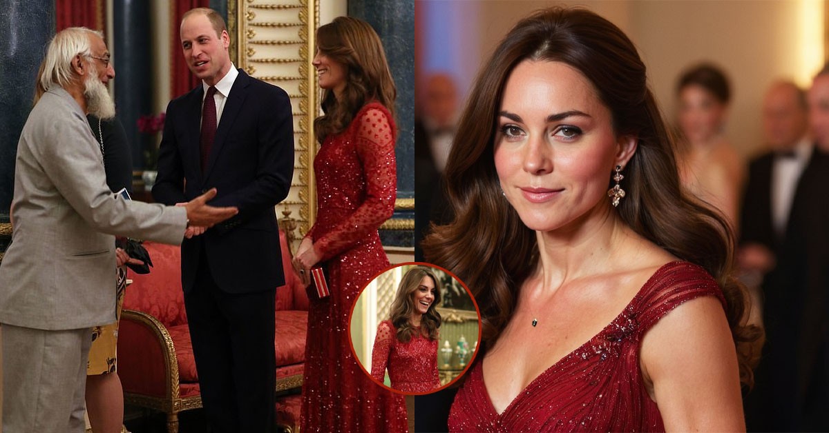 BRING LIFE! Princess Catherine stole the spotlight in a sparkling red evening gown in a stunning comeback