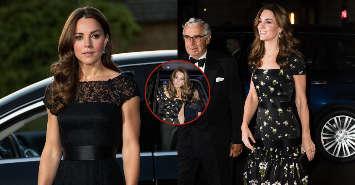 44 MINUTES AGO! Princess Catherine looked radiant in a luxurious black McQueen dress and priceless pearl jewelry