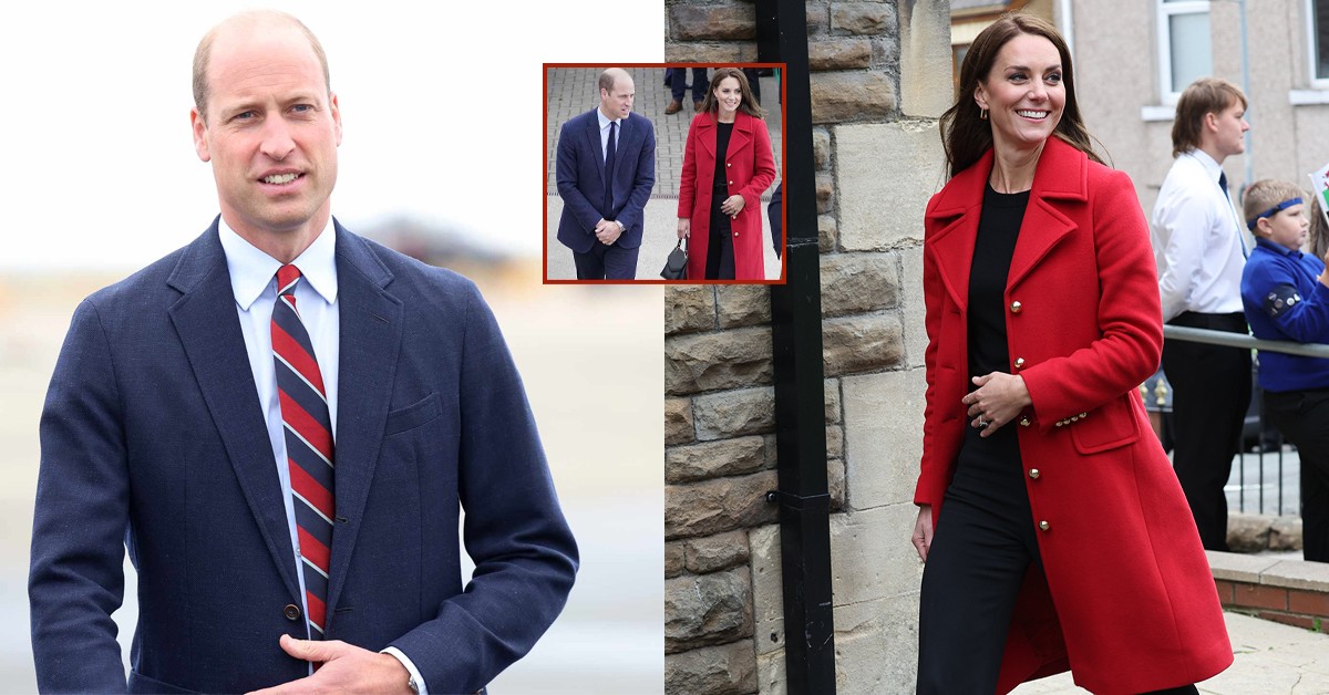 Princess Catherine was spotted visiting a street food stall in a festive red coat and checkered scarf with William