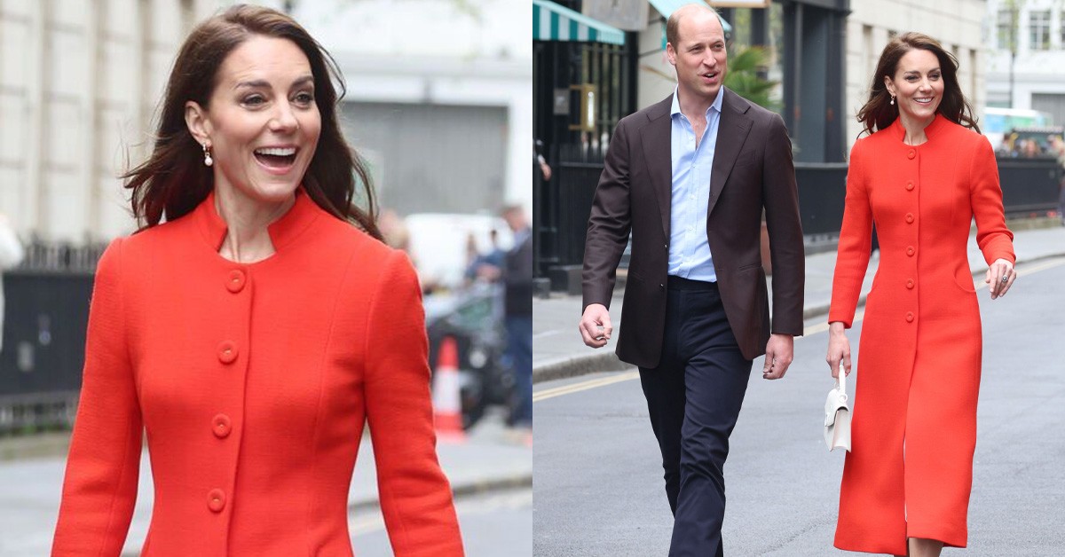 11 MINUTES AGO! Princess Catherine's touching tribute to Wales with Charlotte and George on royal visit wearing stunning red coat