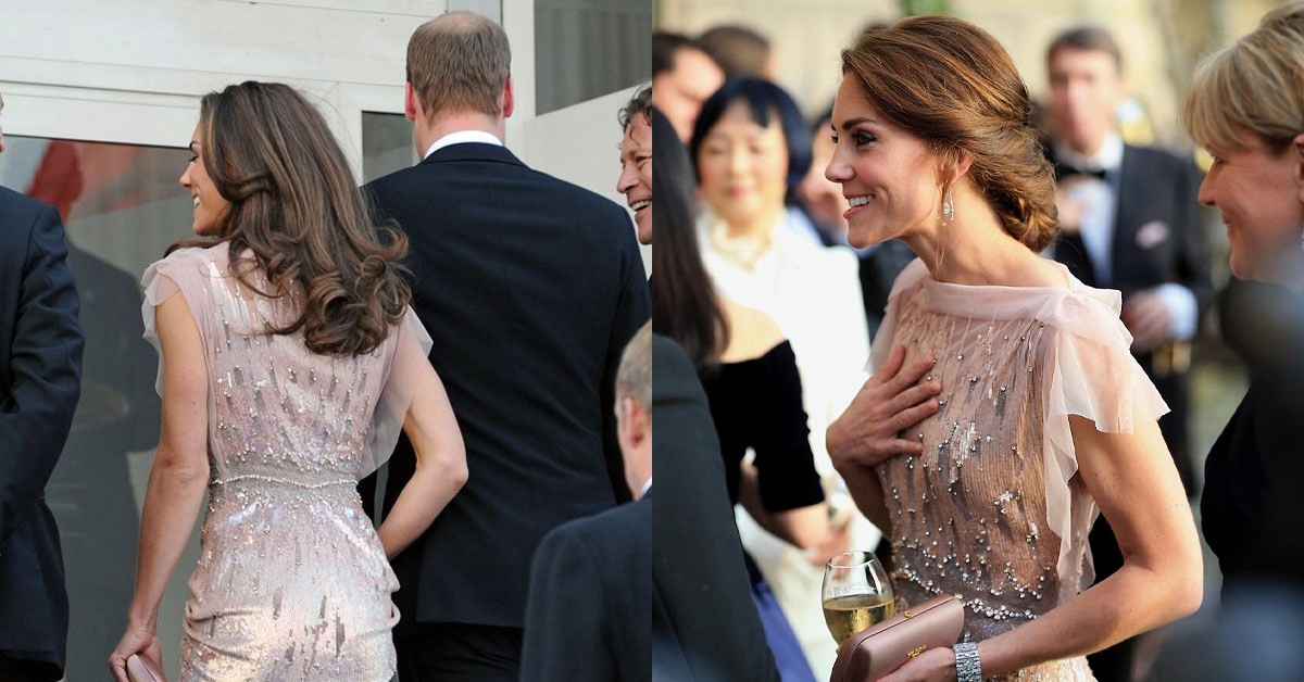 13 MINUTES AGO! Princess Catherine looked stunning in a blush pink dress as Prince William told jokes about cooking at a charity party