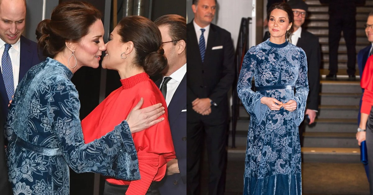 14 MINUTES AGO! Prince William gives Princess Catherine a loving look as she impresses in a navy floral Erdem dress at the royal ceremony