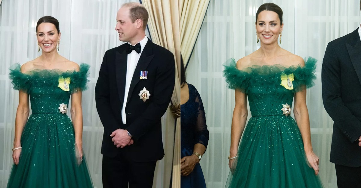 15 MINUTES AGO! Princess Catherine shines in an off-the-shoulder dress on the red carpet at a state dinner