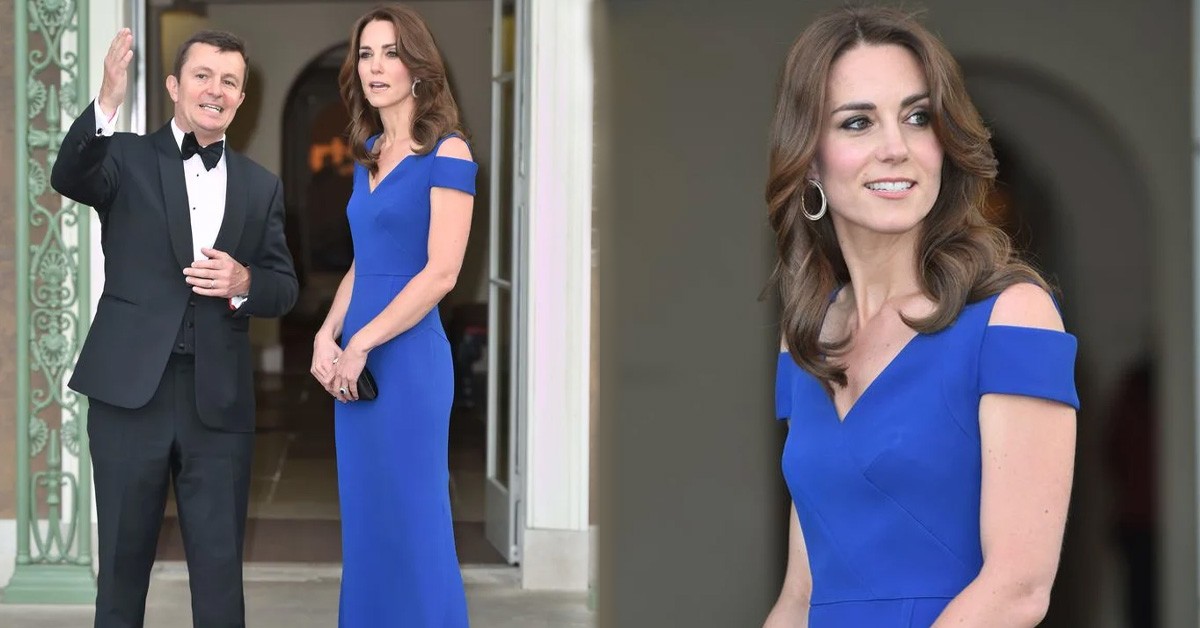 17 MINUTES AGO! Princess Catherine stepped out in a bright blue dress at the anniversary party with Prince William