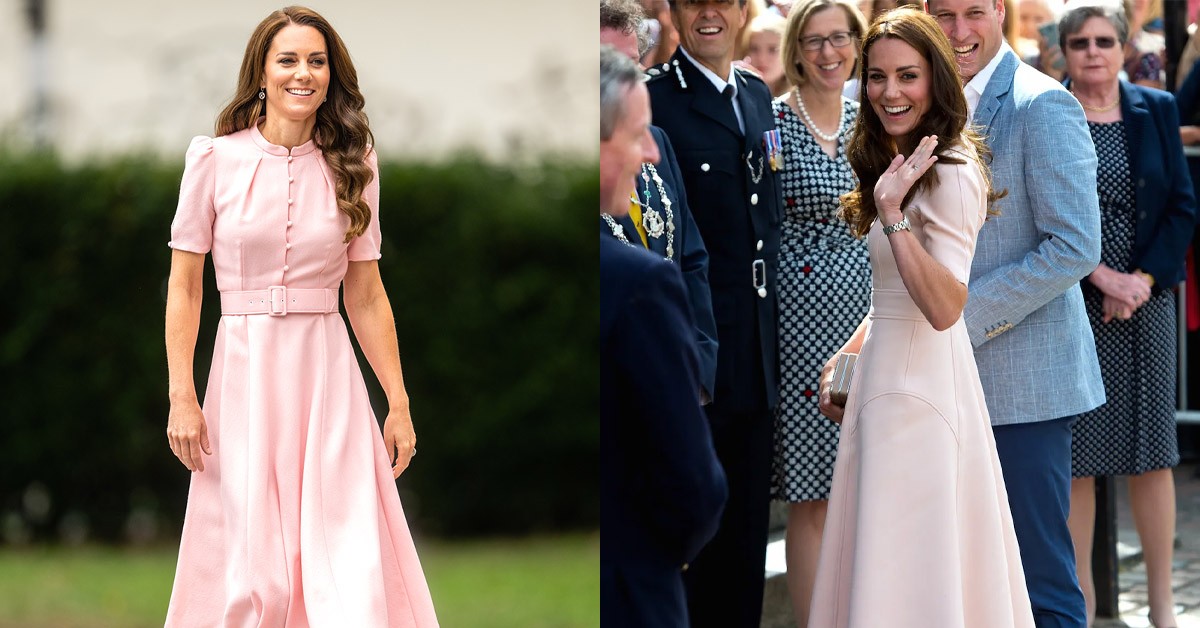 1 SECOND AGO! Princess Catherine in an elegant pink dress captivated Prince William