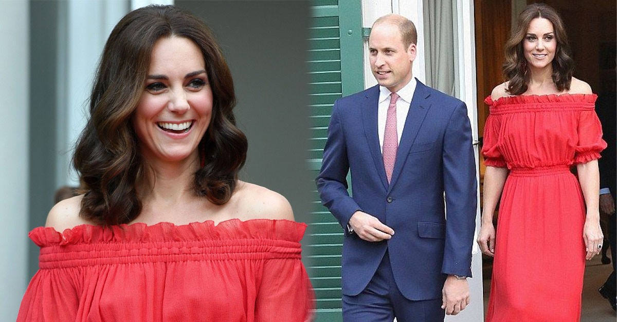 Catherine sparkled in an off the shoulder lace outfit, making Prince William extremely fascinated