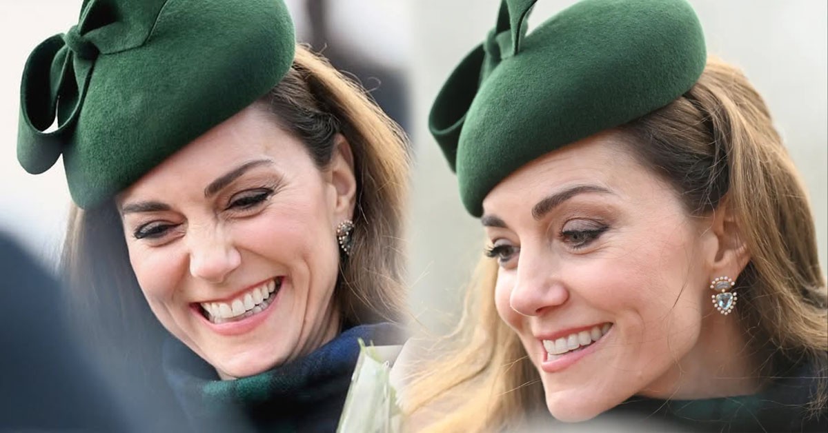 Catherine had a brilliant debut with blue earrings given to her by Prince William